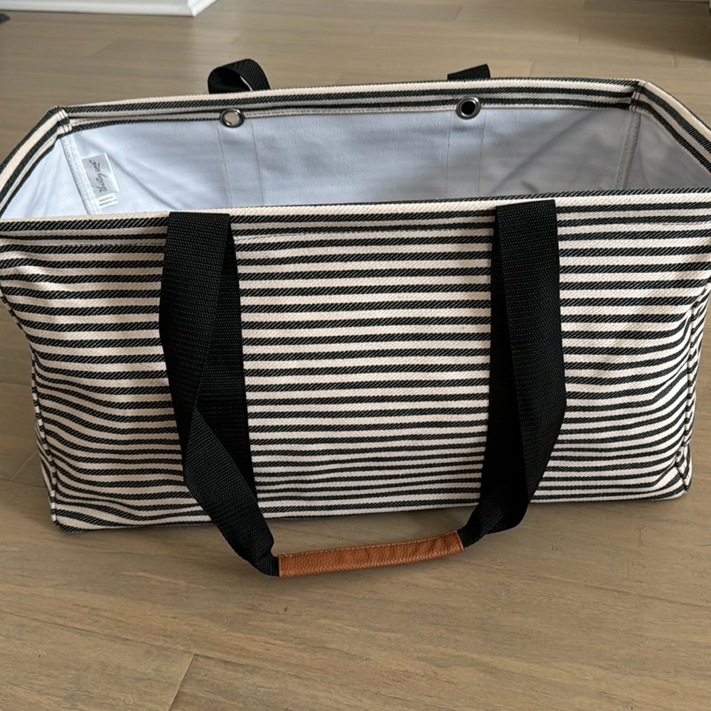 Thirty-One -Striped Utility Tote Bag